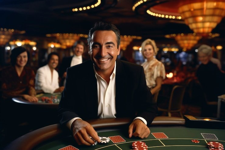 Tampilan meja kasino langsung holybet dengan dealer profesional yang disiarkan secara real-time untuk pengguna Indonesia
